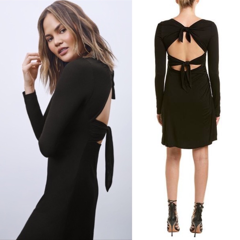 A.L.C. Freya Tie Back Cutout Long Sleeve Dress